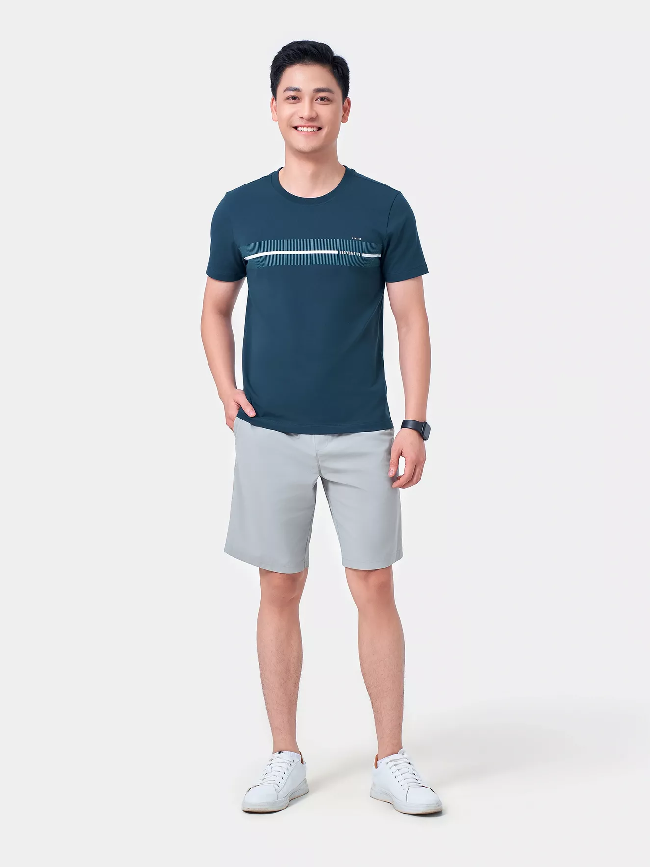 Áo Thun Nam Ngắn Tay 5S FASHION In Cao Cấp Slimfit ATS24021