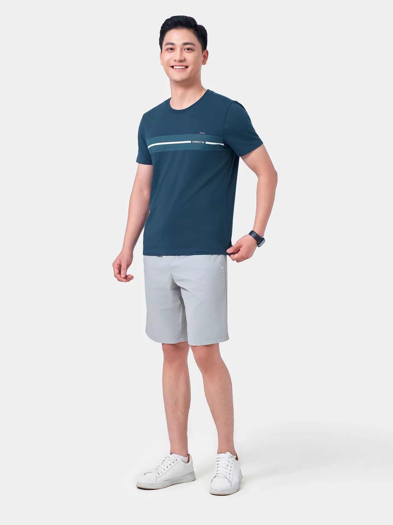 Áo Thun Nam Ngắn Tay 5S FASHION In Cao Cấp Slimfit ATS24021