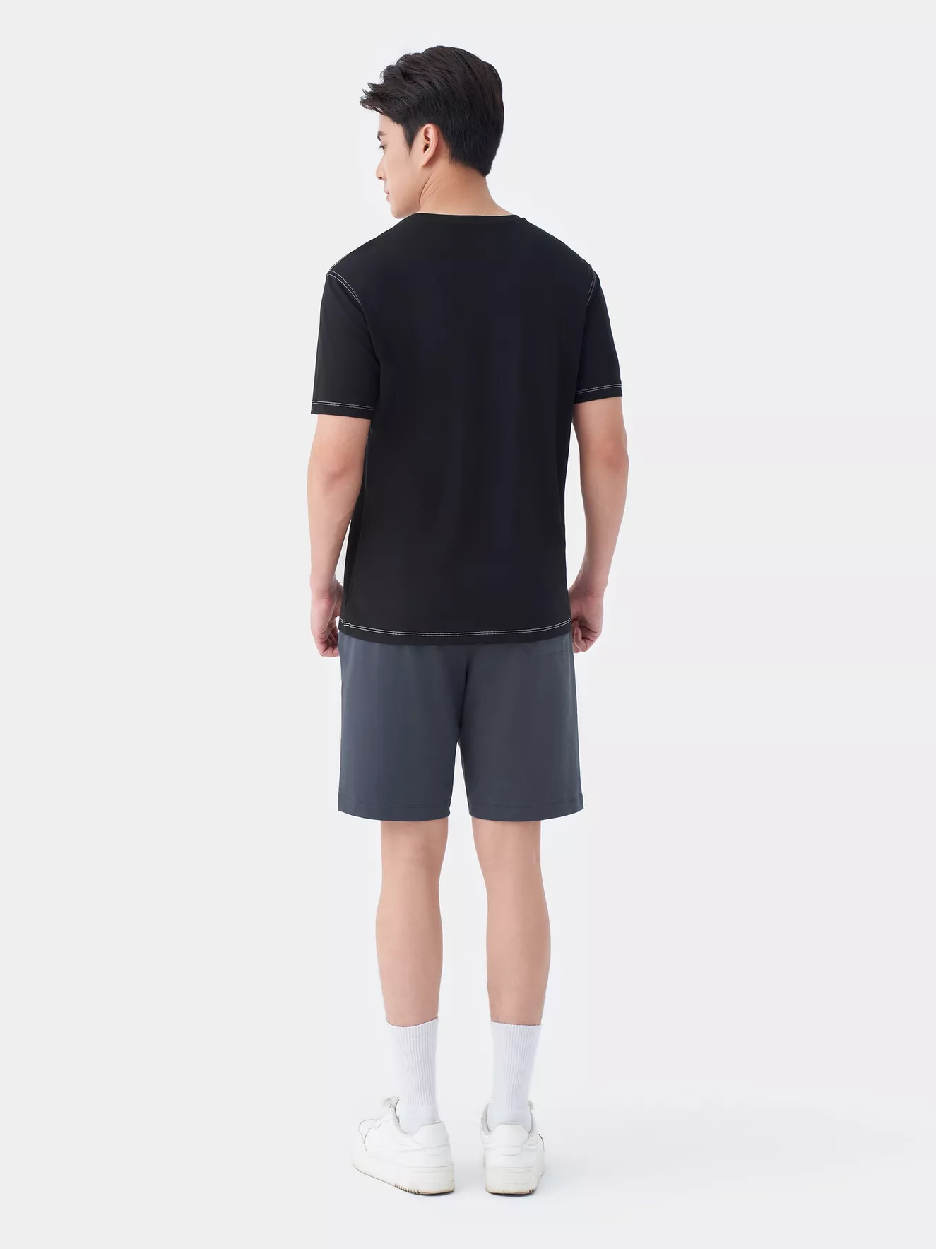 Áo Thun Nam Ngắn Tay 5S Fashion Chần Chỉ Casual ATS24022