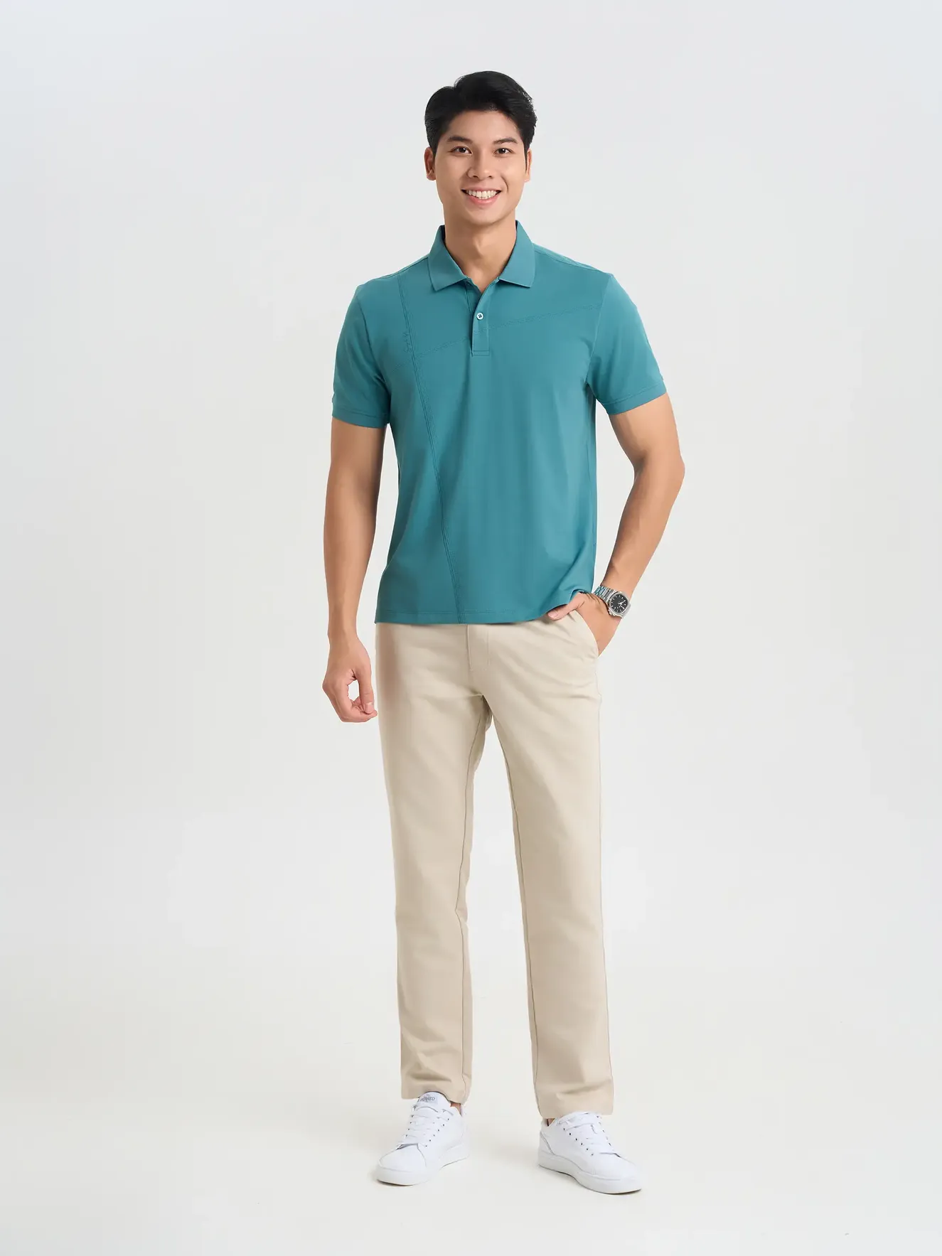 Áo Polo Nam 5S Fashion Phom Slimfit Thiết Kế Lịch Lãm APC25085