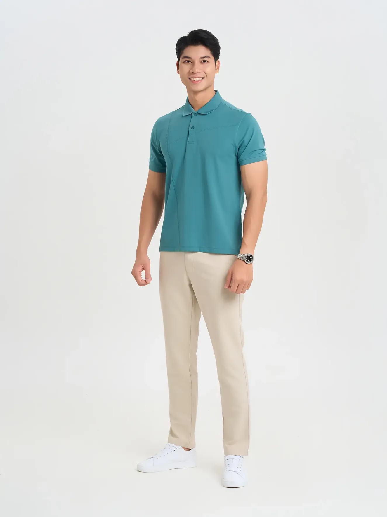 Áo Polo Nam 5S Fashion Phom Slimfit Thiết Kế Lịch Lãm APC25085