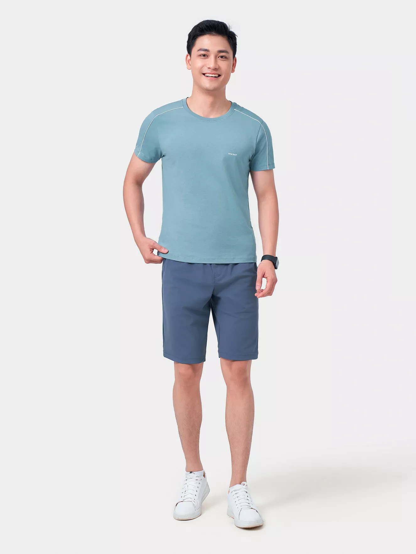 Áo Thun Nam Ngắn Tay 5S Fashion Virtual Reality Slimfit ATS24045