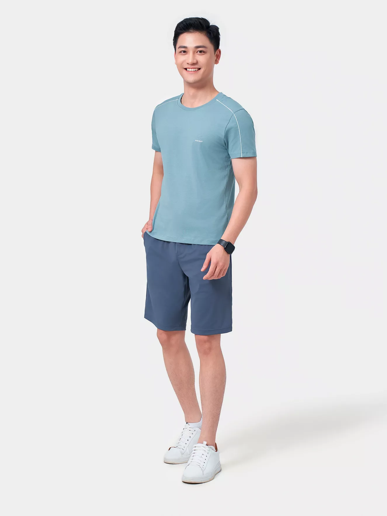 Áo Thun Nam Ngắn Tay 5S Fashion Virtual Reality Slimfit ATS24045