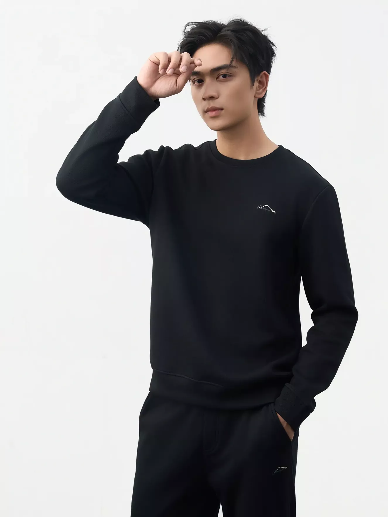 Áo Nỉ Nam S-WARM 5S Fashion Thêu Họa Tiết Phom Slimfit MBANI25013