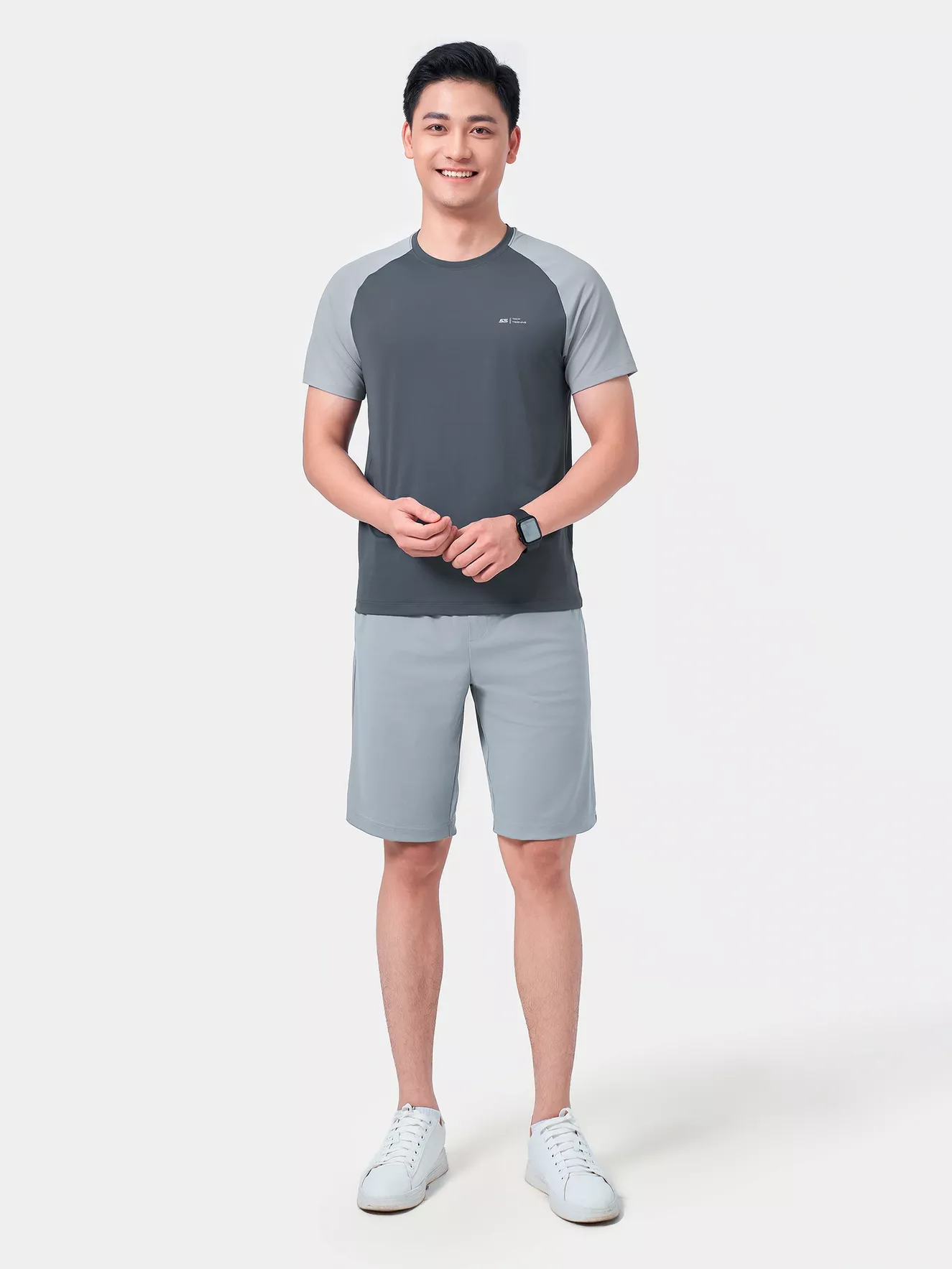 Áo Thun Nam Ngắn Tay 5S Fashion Tay Raglan Slimfit ATS24047