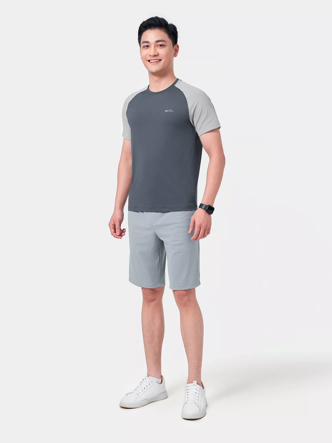 Áo Thun Nam Ngắn Tay 5S Fashion Tay Raglan Slimfit ATS24047
