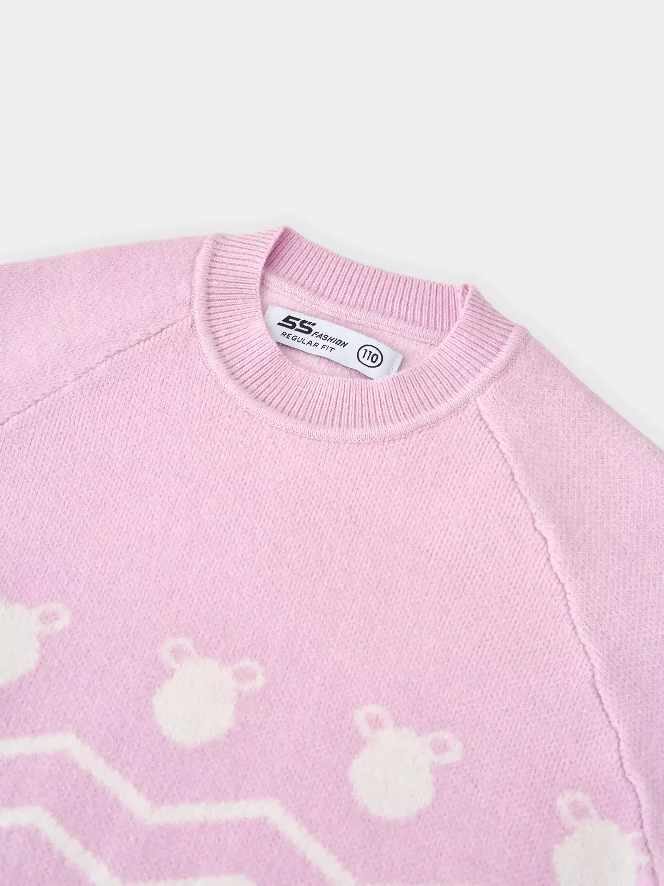 Áo Len Bé Gái 5S Fashion Tay Raglan Phom Regular G0ALE25002