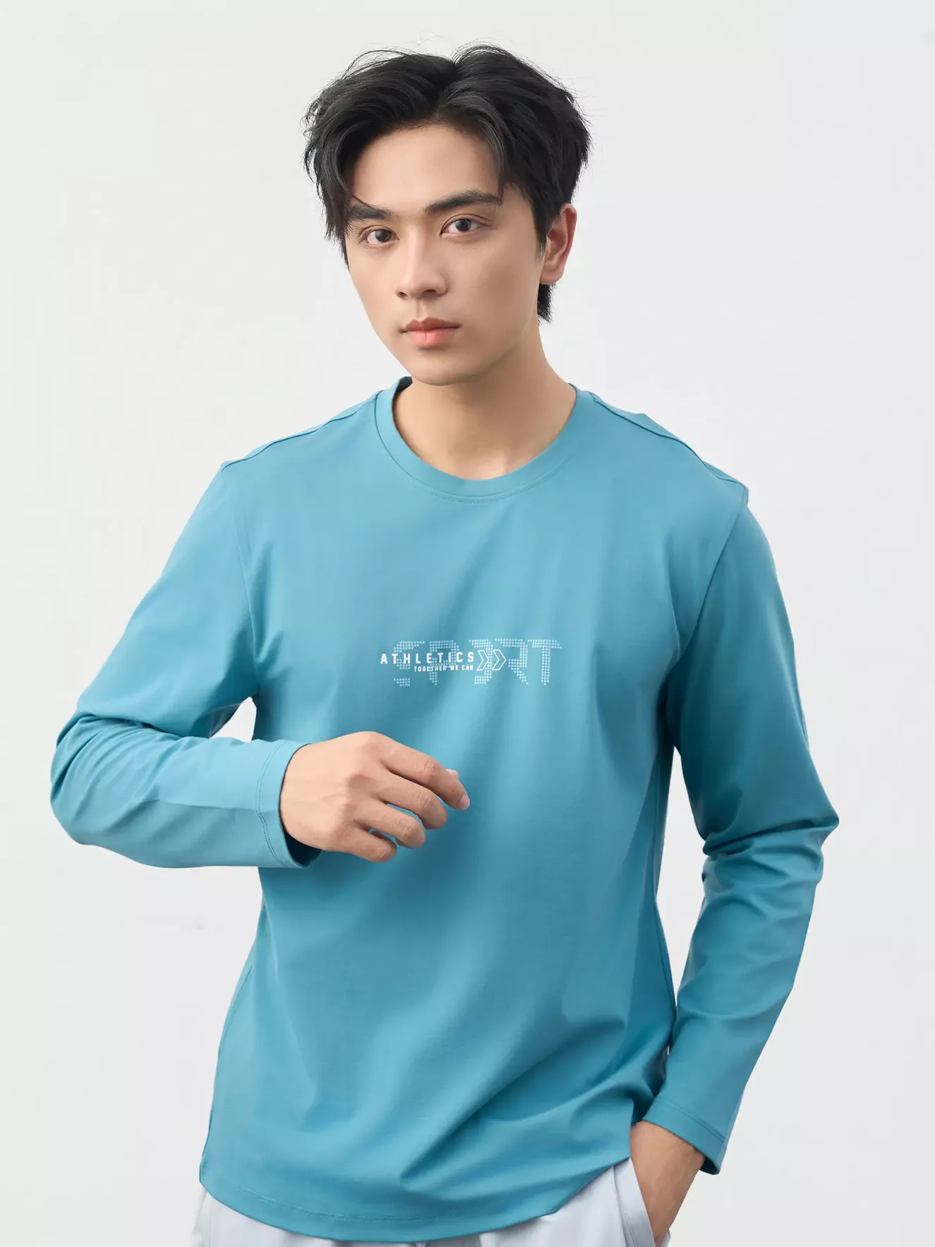 Áo Thun Nam Dài Tay ATHLETICS 5S FASHION Phom Slimfit M0ATH25002