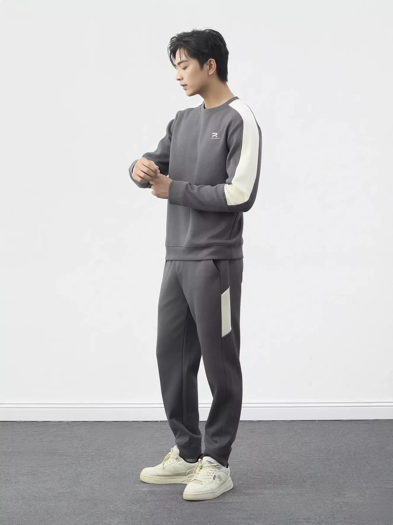 Set Bộ Nỉ Nam Can Phối RELIABLE S-WARM 5S Fashion Phom Slimfit MBNI25005