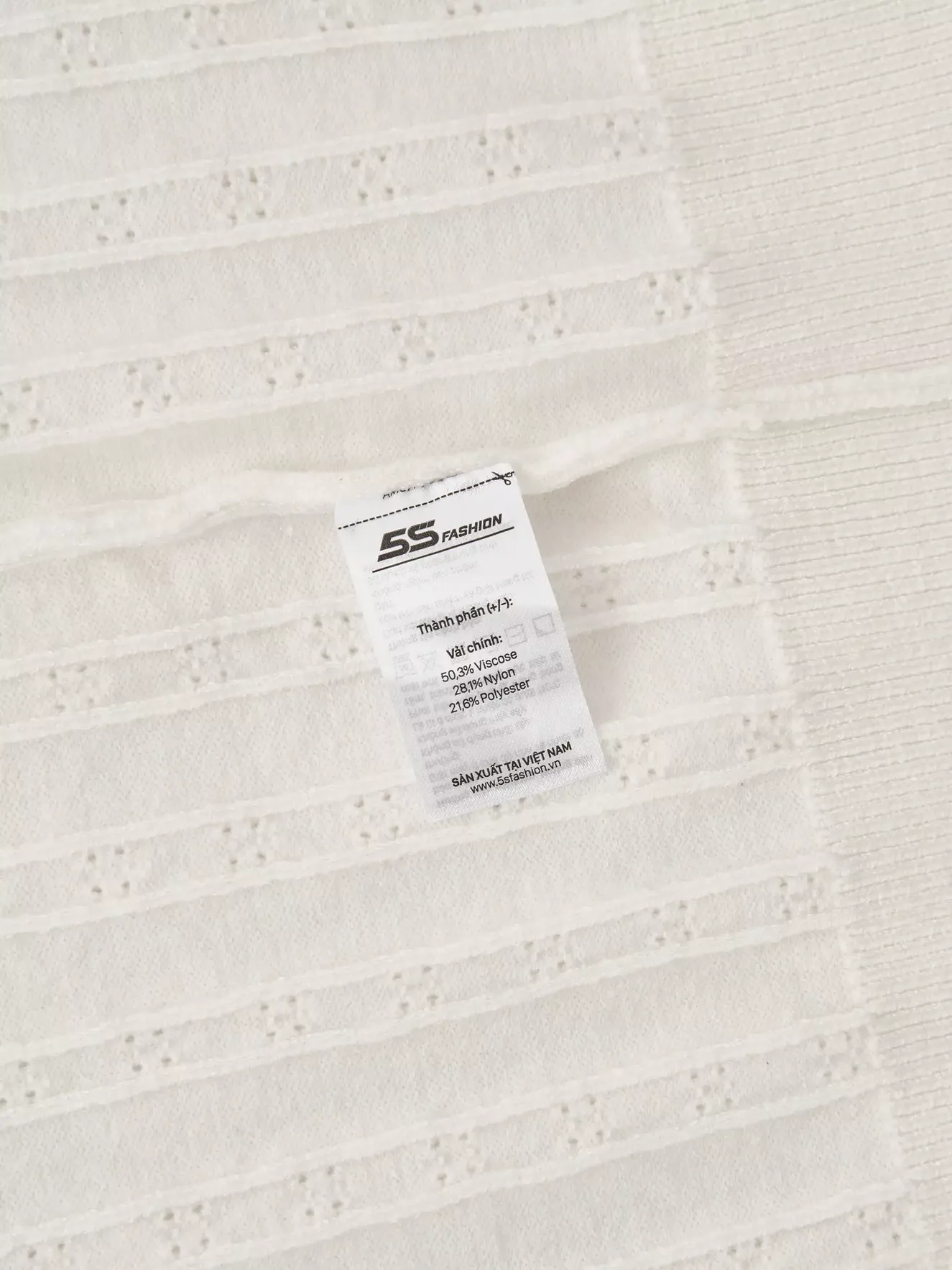 Áo Len Cộc Tay Nữ 5S Fashion Dệt Hiệu Ứng W0ALC25006