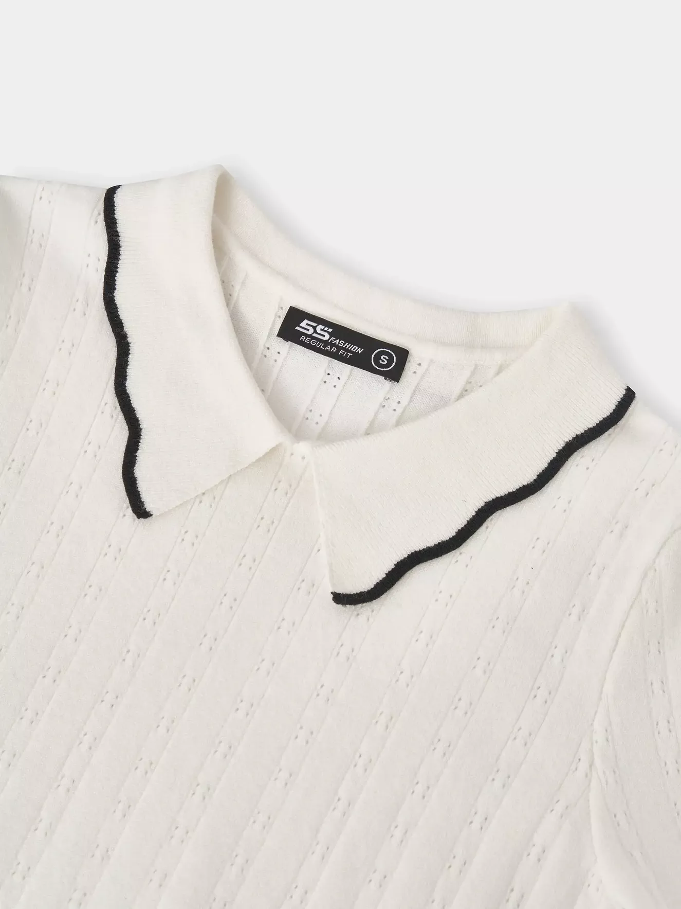 Áo Len Cộc Tay Nữ 5S Fashion Dệt Hiệu Ứng W0ALC25006