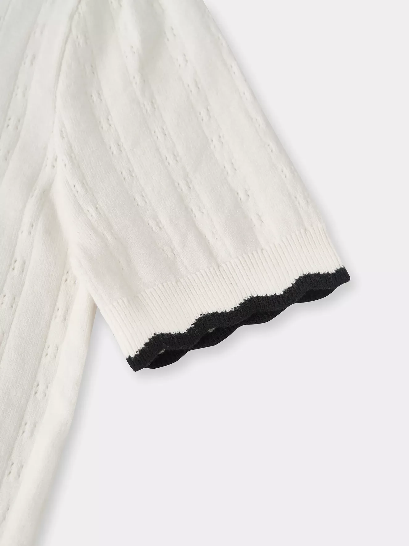 Áo Len Cộc Tay Nữ 5S Fashion Dệt Hiệu Ứng W0ALC25006