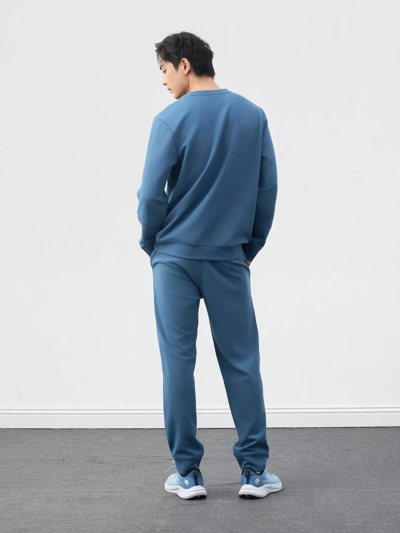 Set Bộ Nỉ Nam Cổ Tròn 5S Fashion In Tay Phom Slimfit MBNI25003