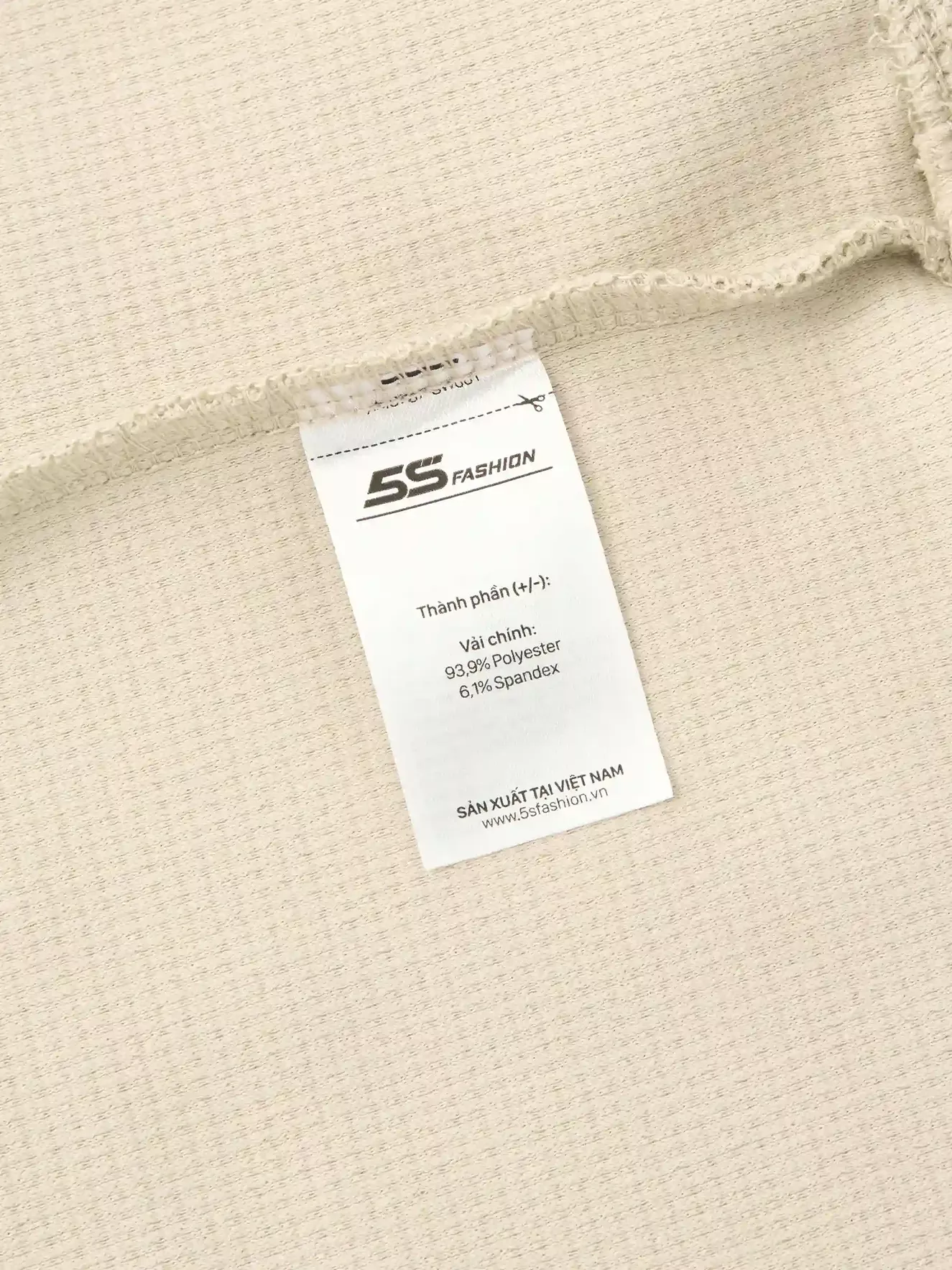 Áo Nỉ Nam 5S Fashion Vải Hiệu Ứng Phom Slimfit M0ANI25002