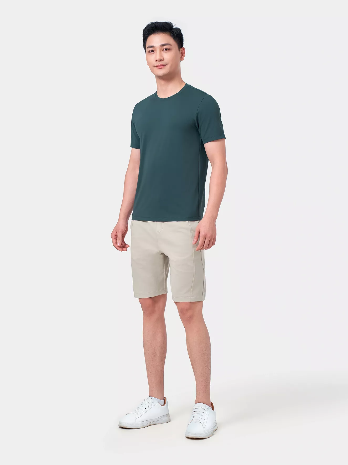 Áo Thun Nam Ngắn Tay 5S Fashion Sport Trơn Slimfit ATS24050