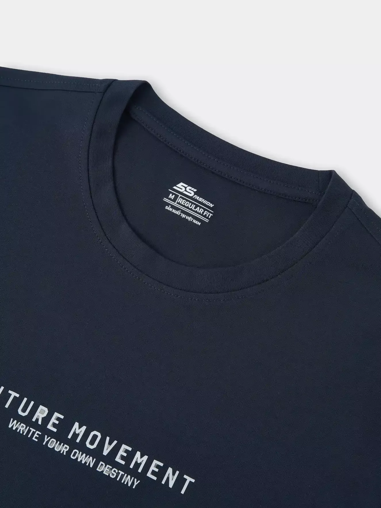 Áo Thun Nam Dài Tay 5S Fashion In Basic Phom Regular M0ATH25001