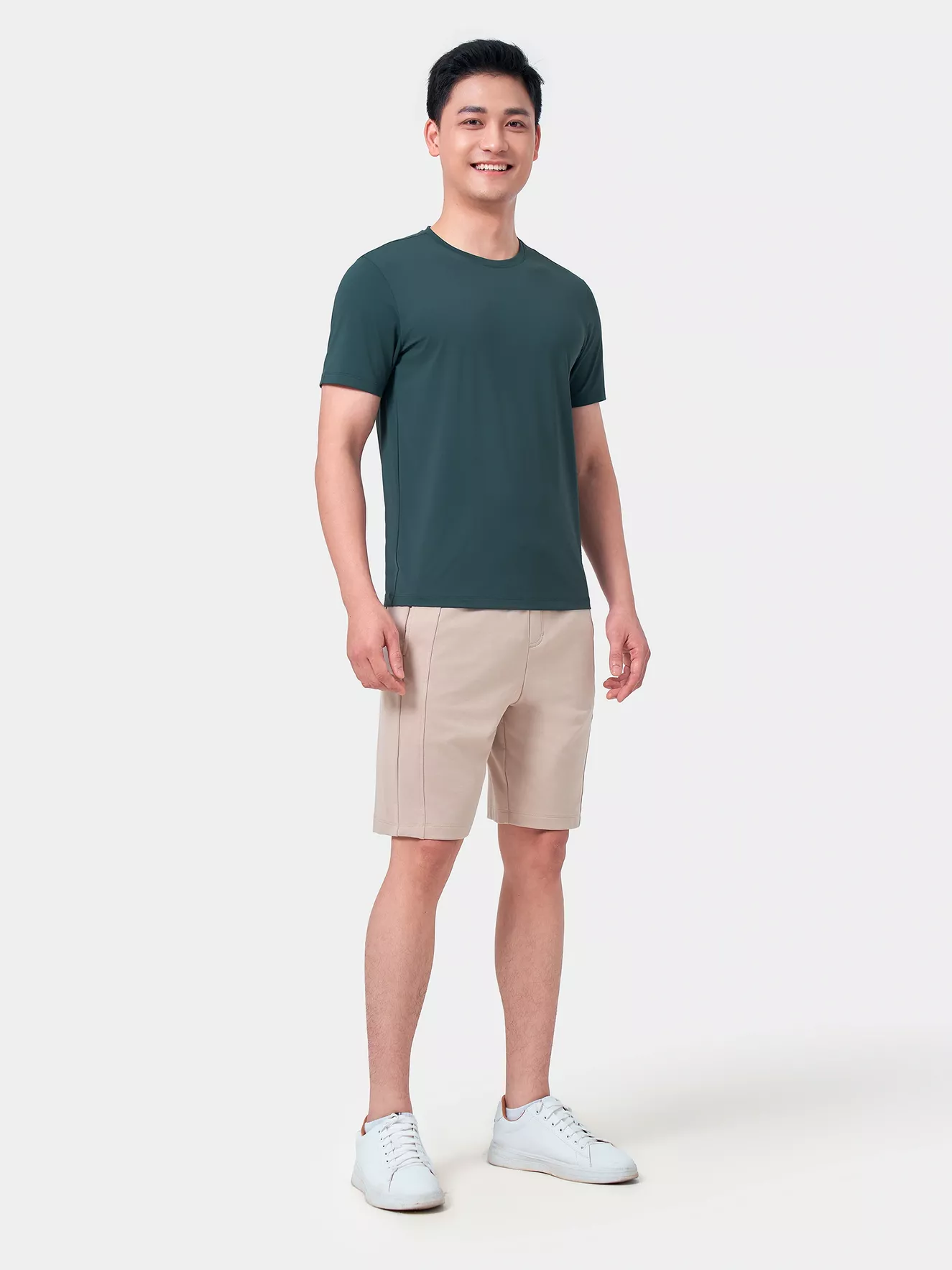 Áo Thun Nam Ngắn Tay 5S Fashion Sport Trơn Slimfit ATS24050