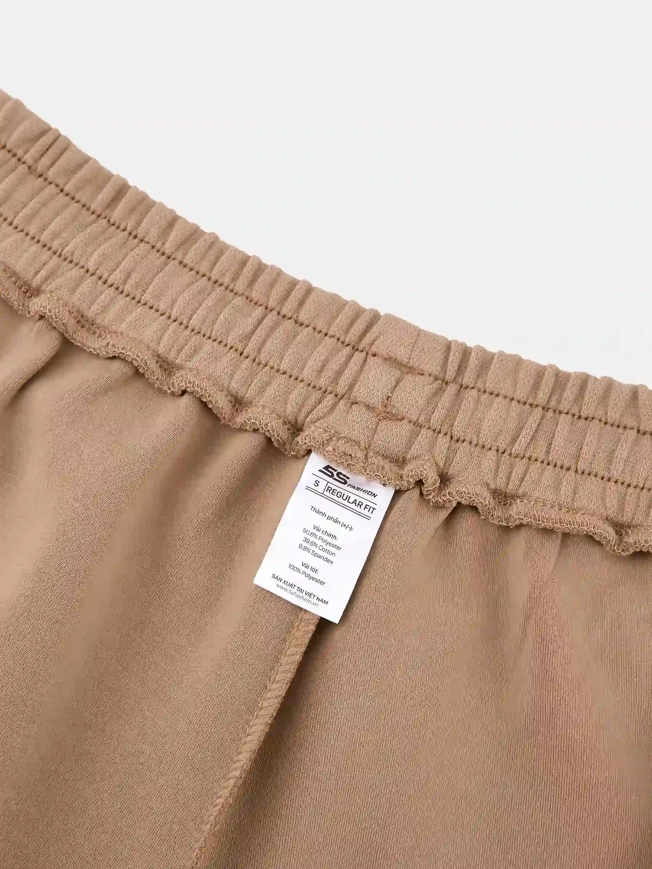 Quần Nỉ Nữ 5S Fashion Phối Màu Cạp Chun Phom Regular WBQNI25002