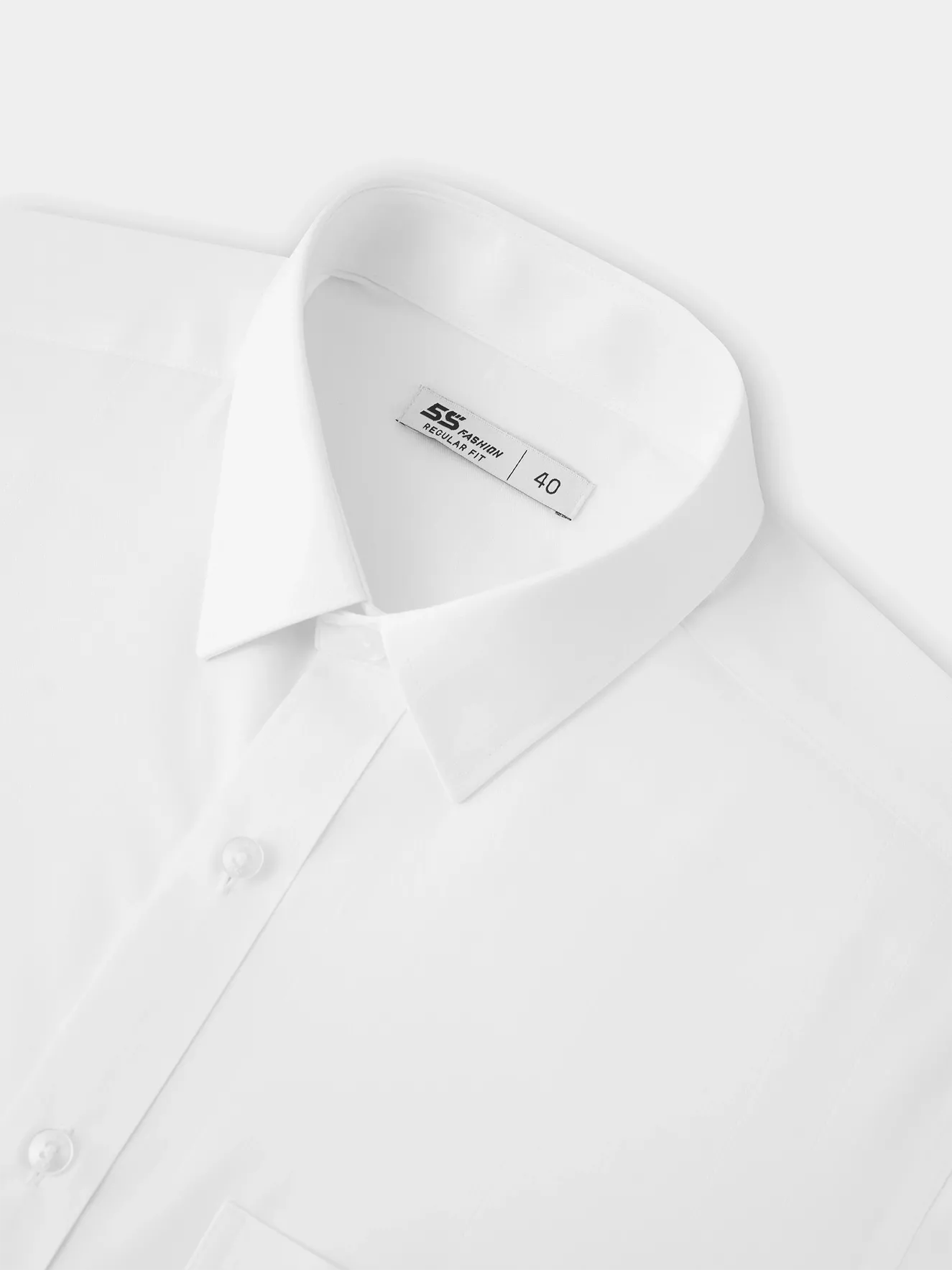 Áo Sơ Mi Nam 5S Fashion Màu Trắng Có Túi Phom Regular M0ASM25010