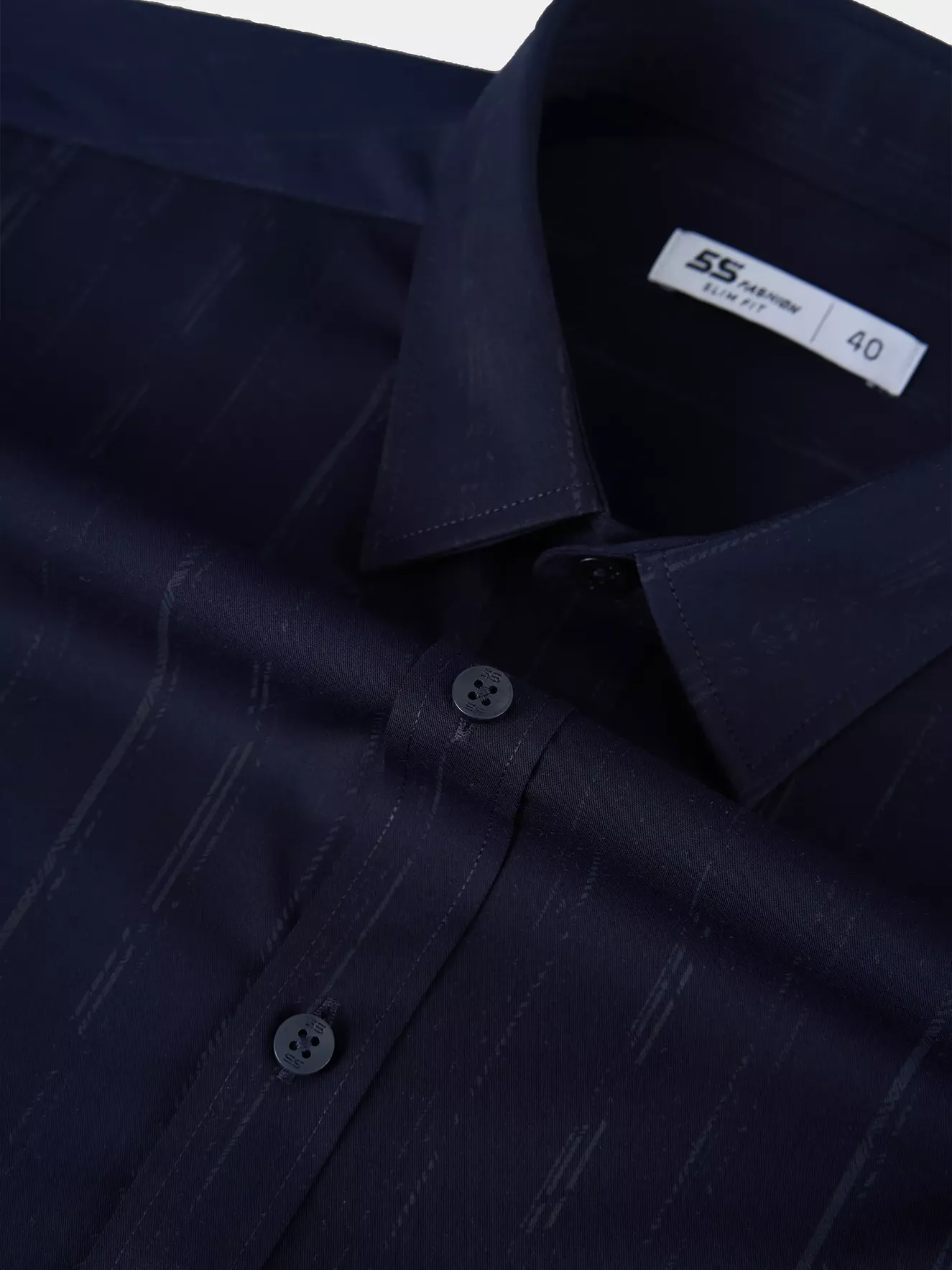 Áo Sơ Mi Nam Dài Tay 5S Fashion Dệt Hiệu Ứng Phom Slimfit M0ASM25011