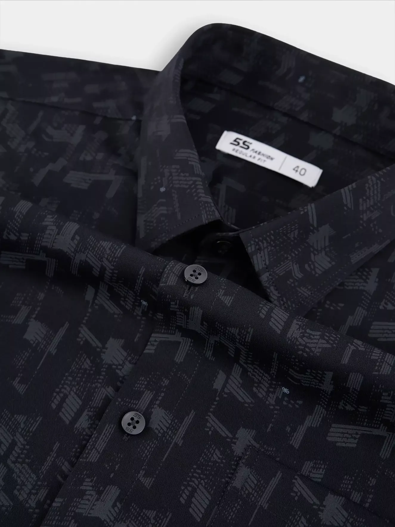Áo Sơ Mi Dài Tay Nam 5S Fashion Họa Tiết Phom Regular M0ASM25014