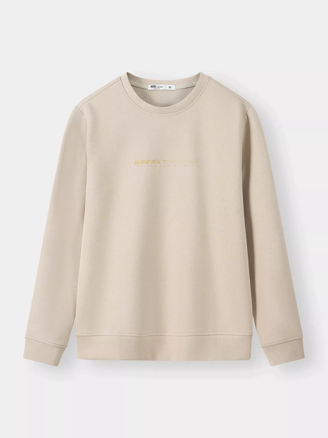 Áo Nỉ Nam 5S Fashion Cổ Tròn In Basic Phom Slimfit MBANI25010