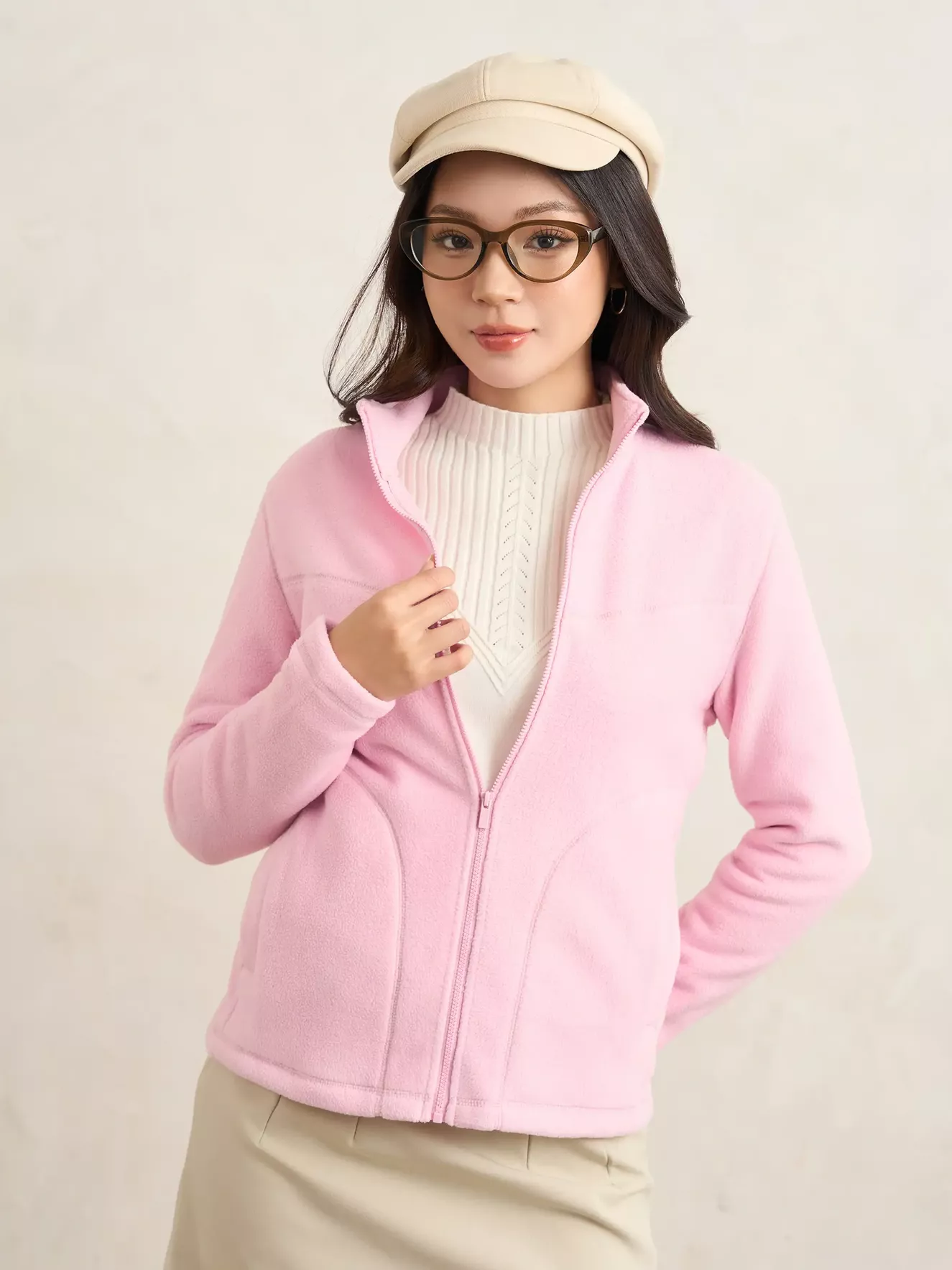 Áo Khoác Lông Nữ 5S Fashion Nhẹ Ấm Phom Regular W0AKH25002