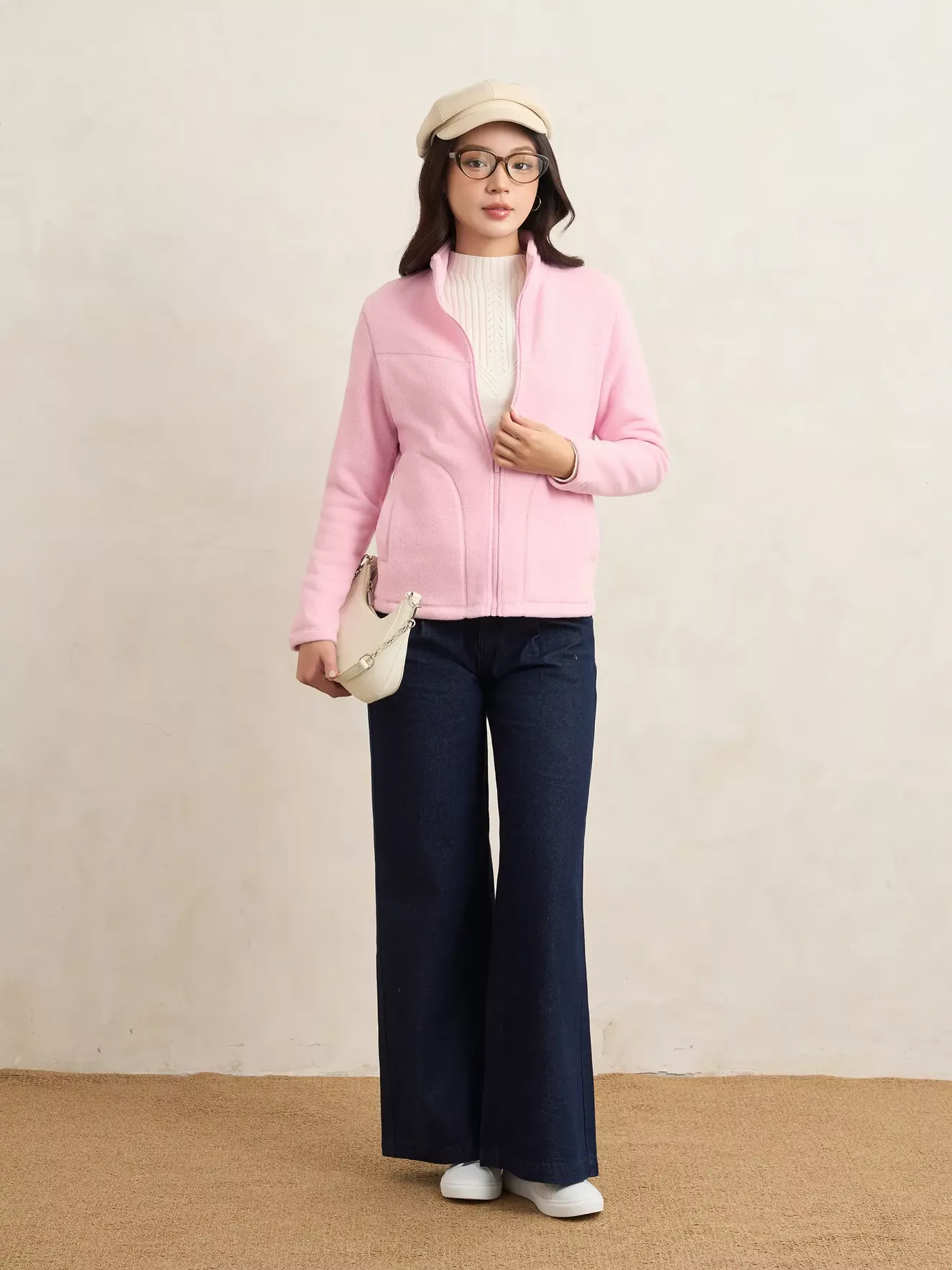 Áo Khoác Lông Nữ 5S Fashion Nhẹ Ấm Phom Regular W0AKH25002