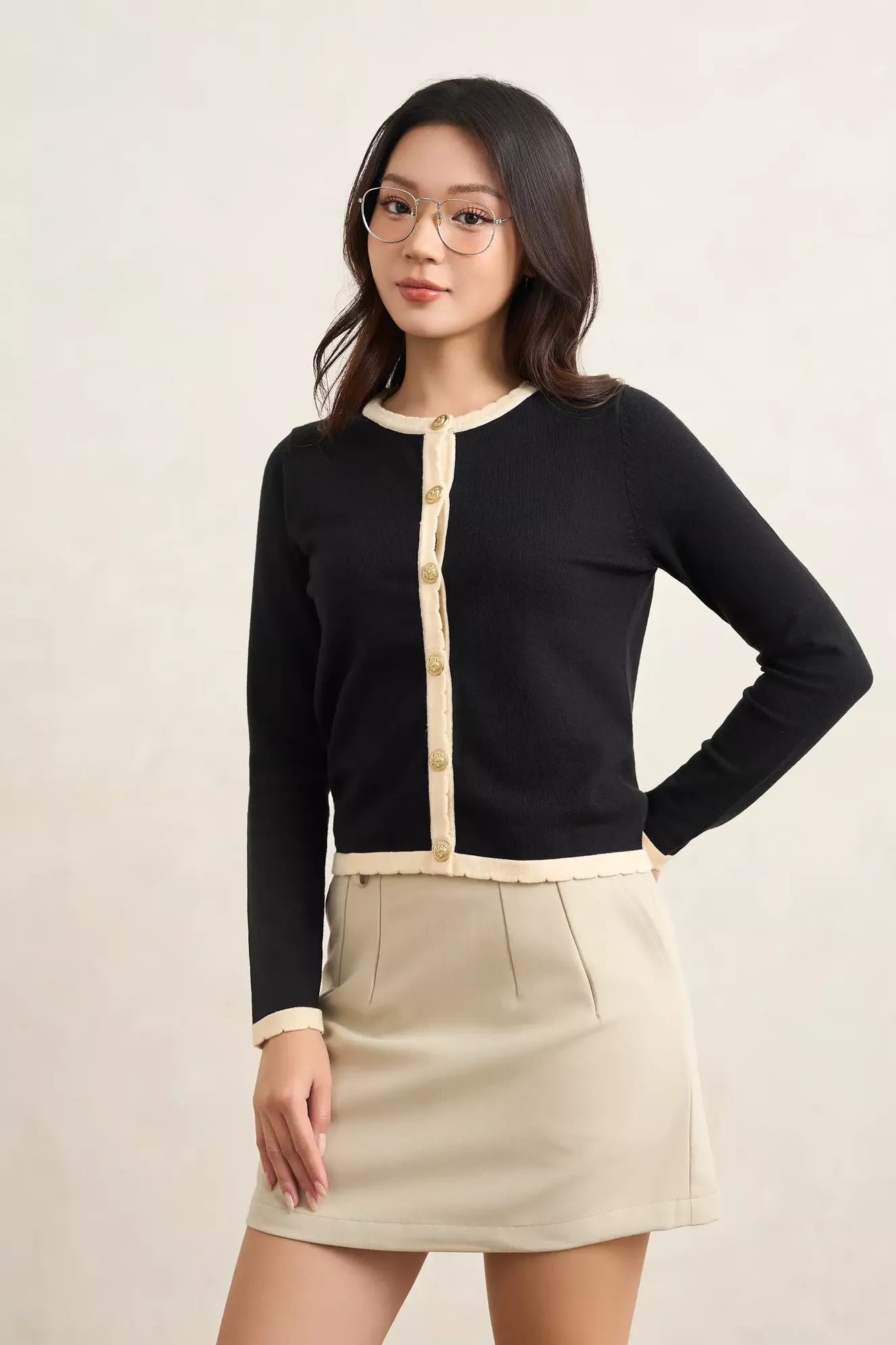 Áo Len Nữ Cardigan 5S Fashion Phom Regular W0ALE25008