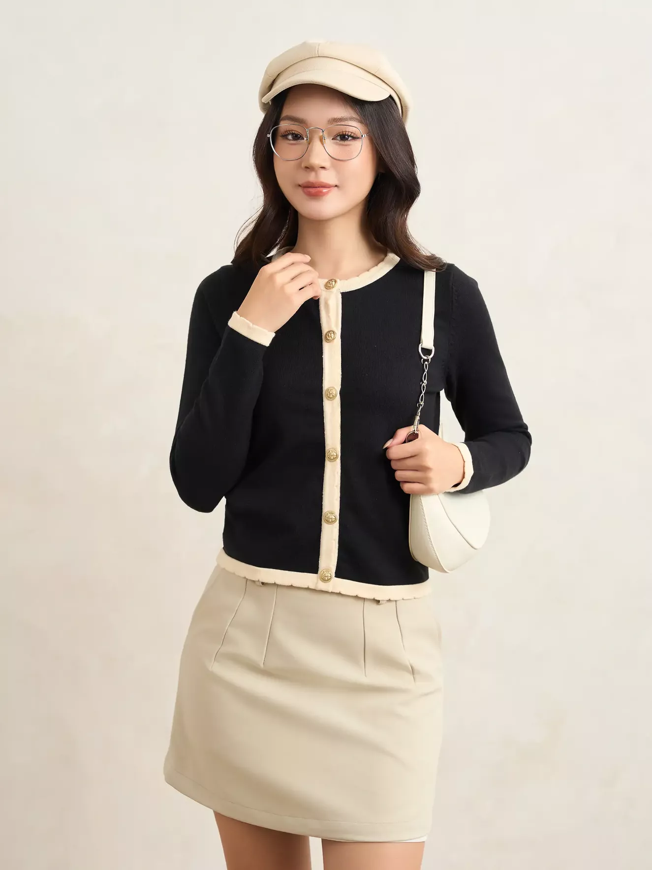 Áo Len Nữ Cardigan 5S Fashion Phom Regular W0ALE25008