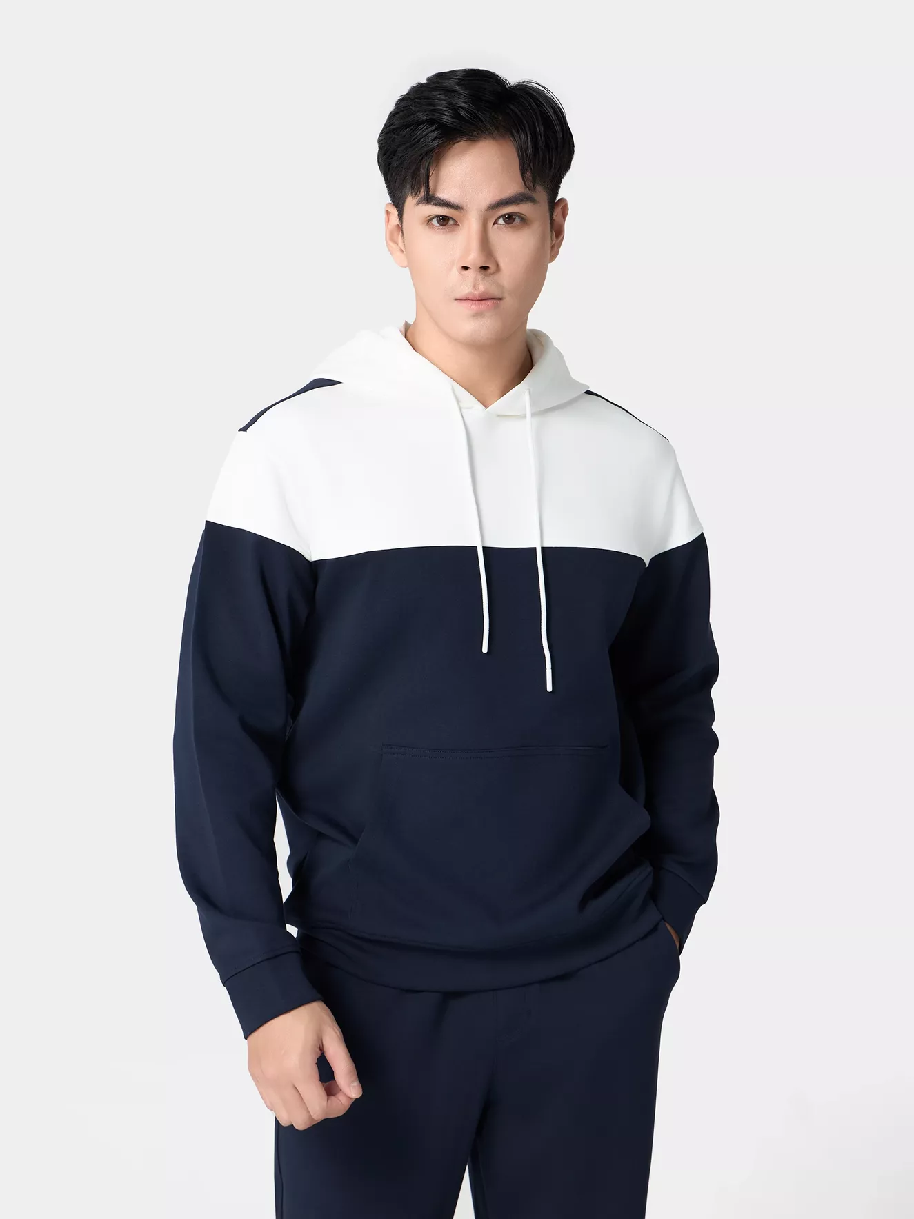 Áo Nỉ Nam Hoodie 5S Fashion Can Phối Phom Regular YBANH24011