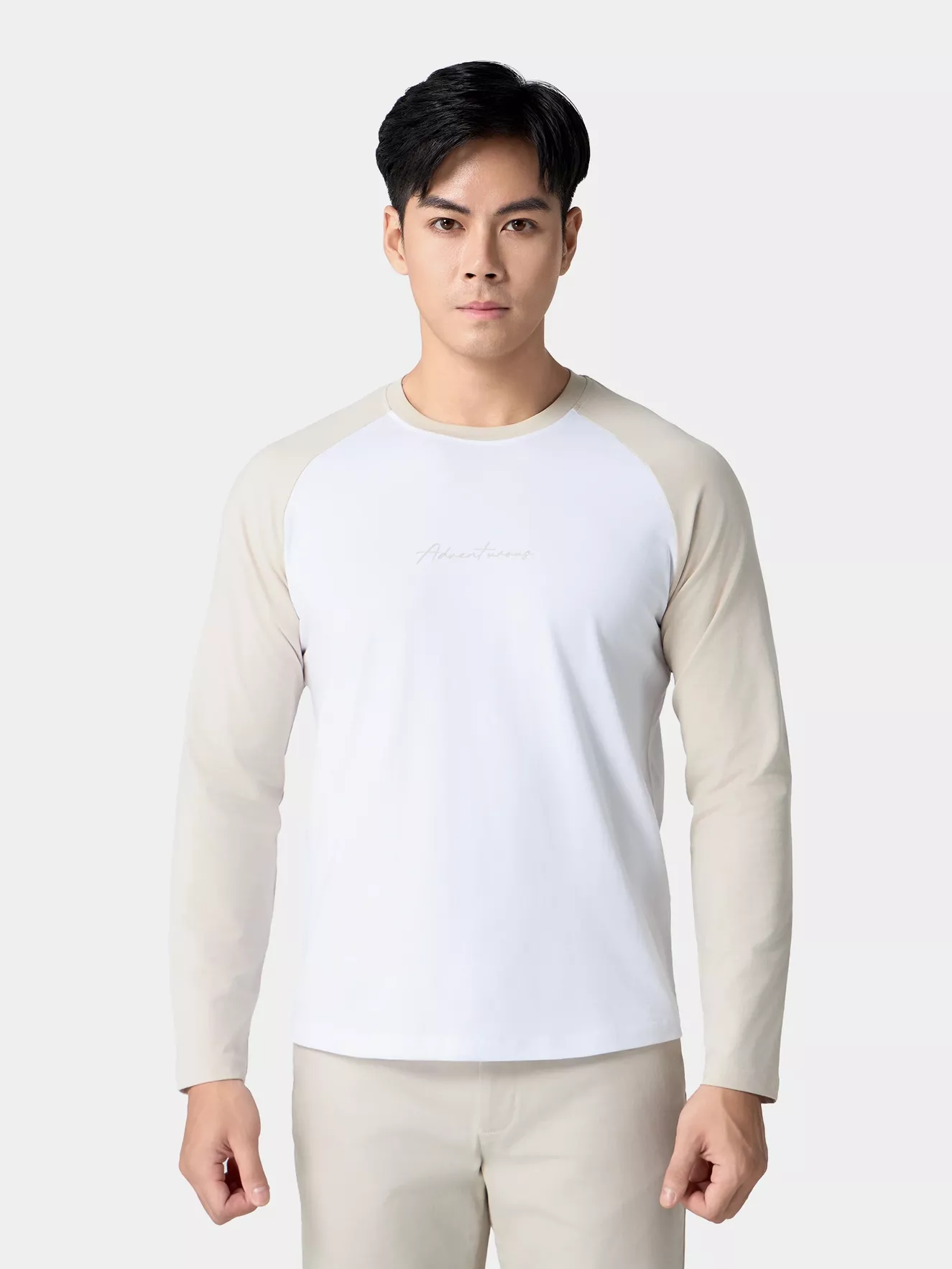 Áo Thun Nam Dài Tay Cotton 5S Fashion Tay Raglan ATH24011