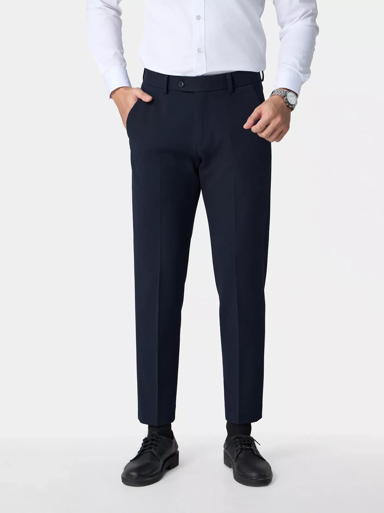 Quần Tây Nam 5S Fashion Phom Smart Fit Trơn Dễ Mặc QAU24009