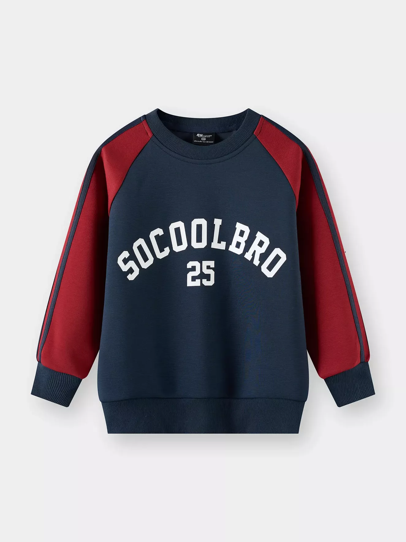 Áo Nỉ Bé Trai 5S Fashion Tay Raglan Can Phối In Cá Tính B0ANI25002