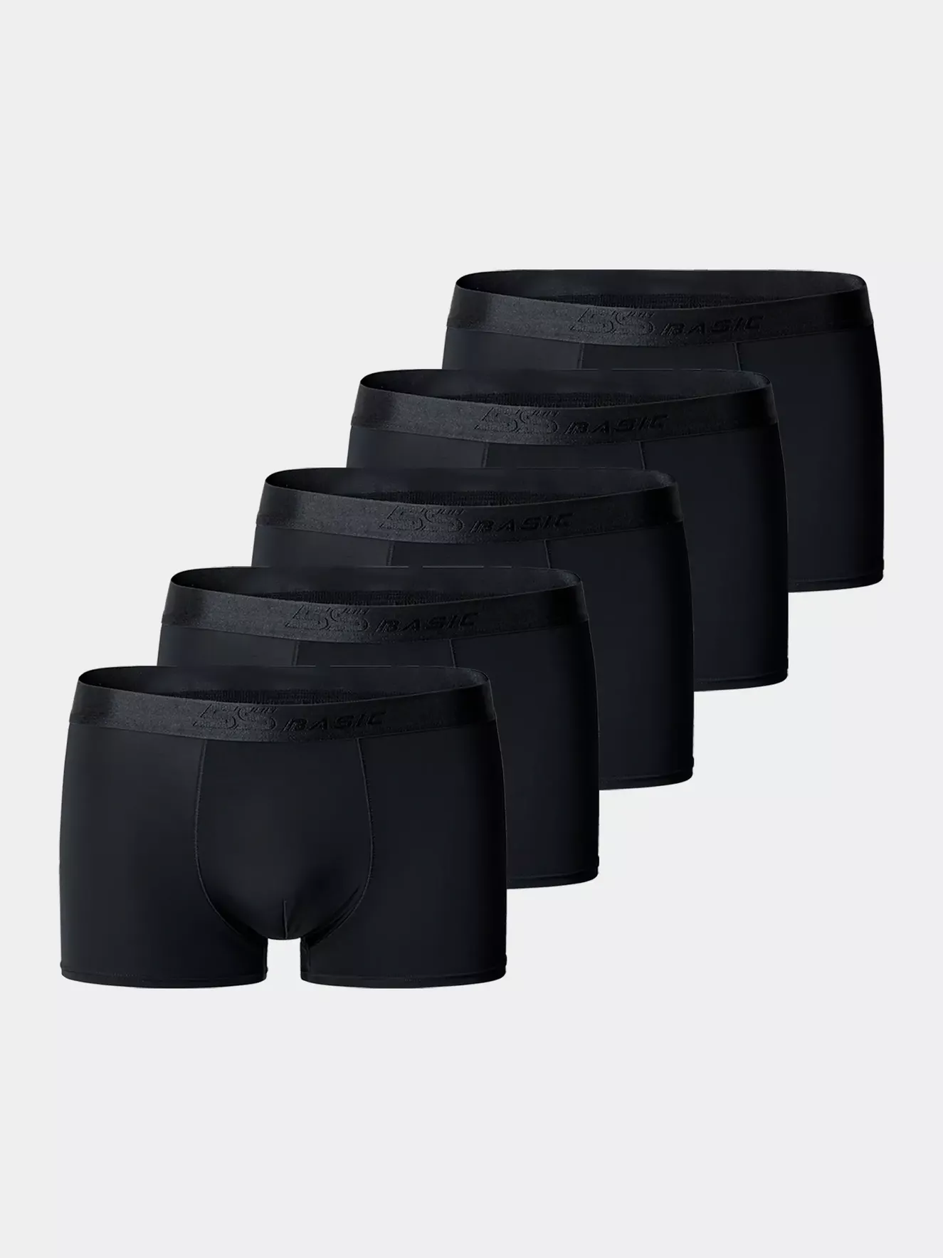 Combo 5 Quần Lót Nam Boxer 5S Fashion Slimfit Trơn Màu Đen 5C-YYBOX23104