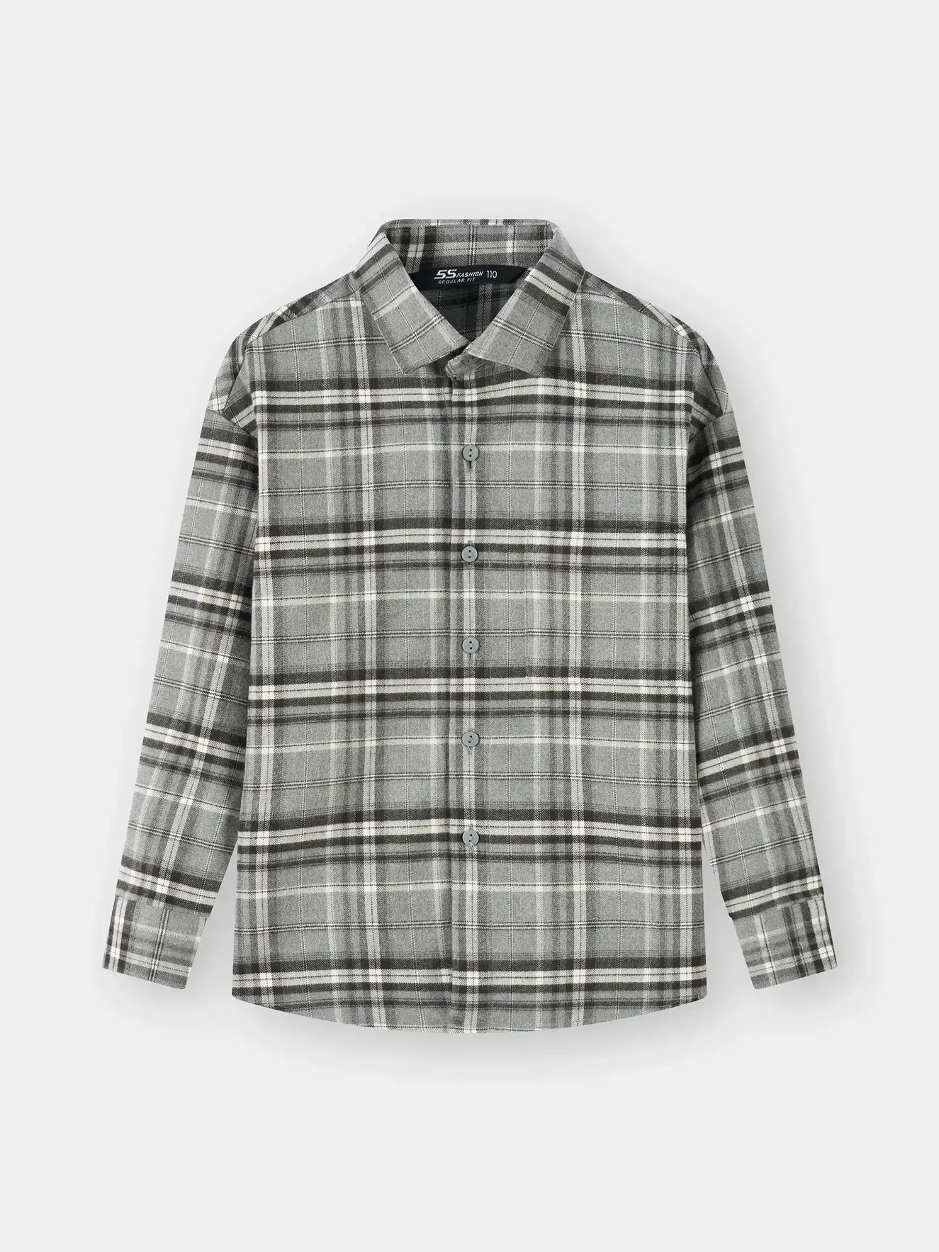Áo Sơ Mi Bé Trai 5S Fashion Kẻ Caro Phom Regular B0ASM25002
