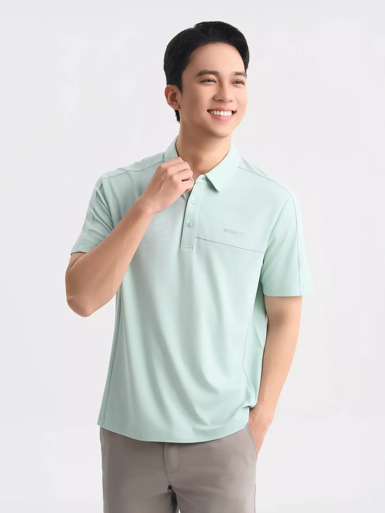 Áo Polo Nam 5S Fashion In Ngang Ngực Slimfit APC25010