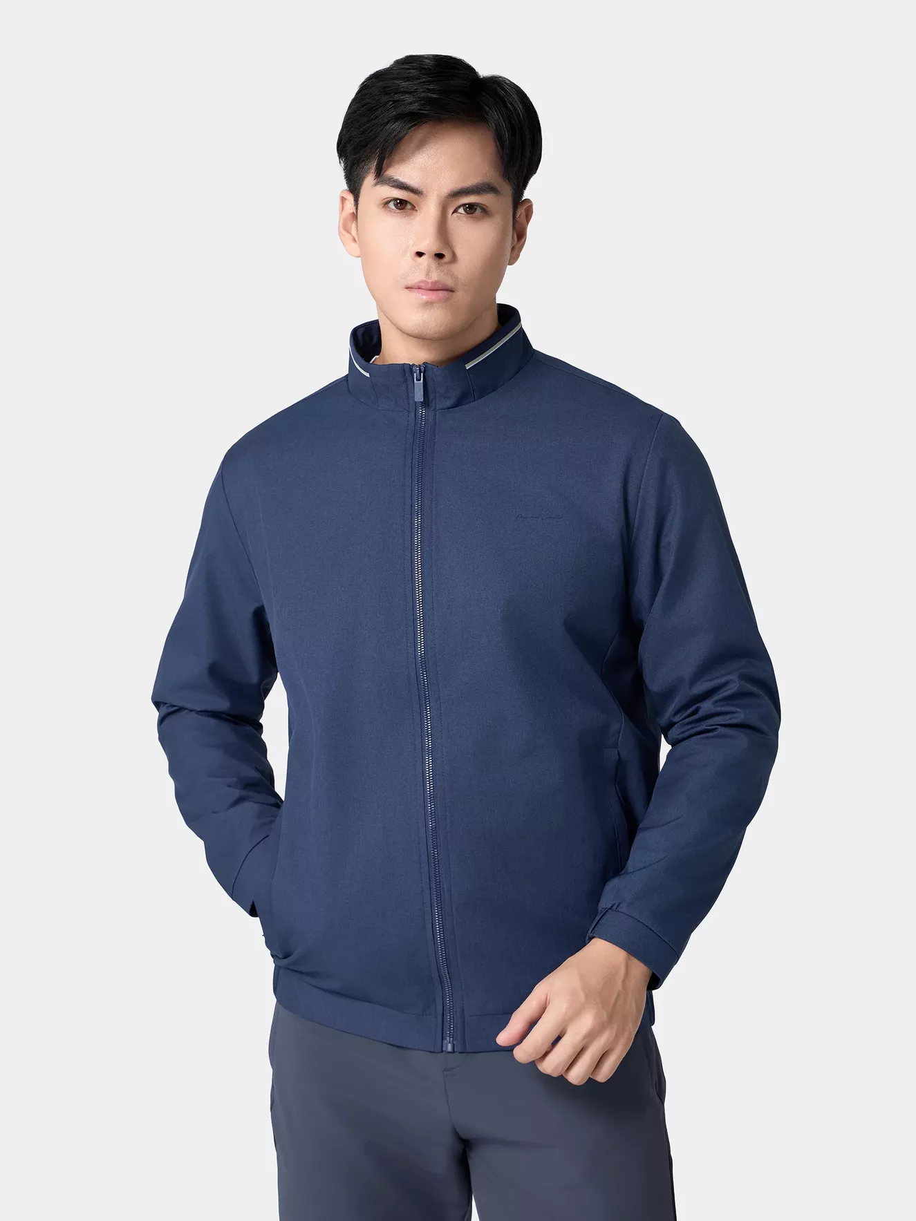 Áo Khoác Thời Trang Nam 5S Fashion Cổ Dệt Line AKH24003