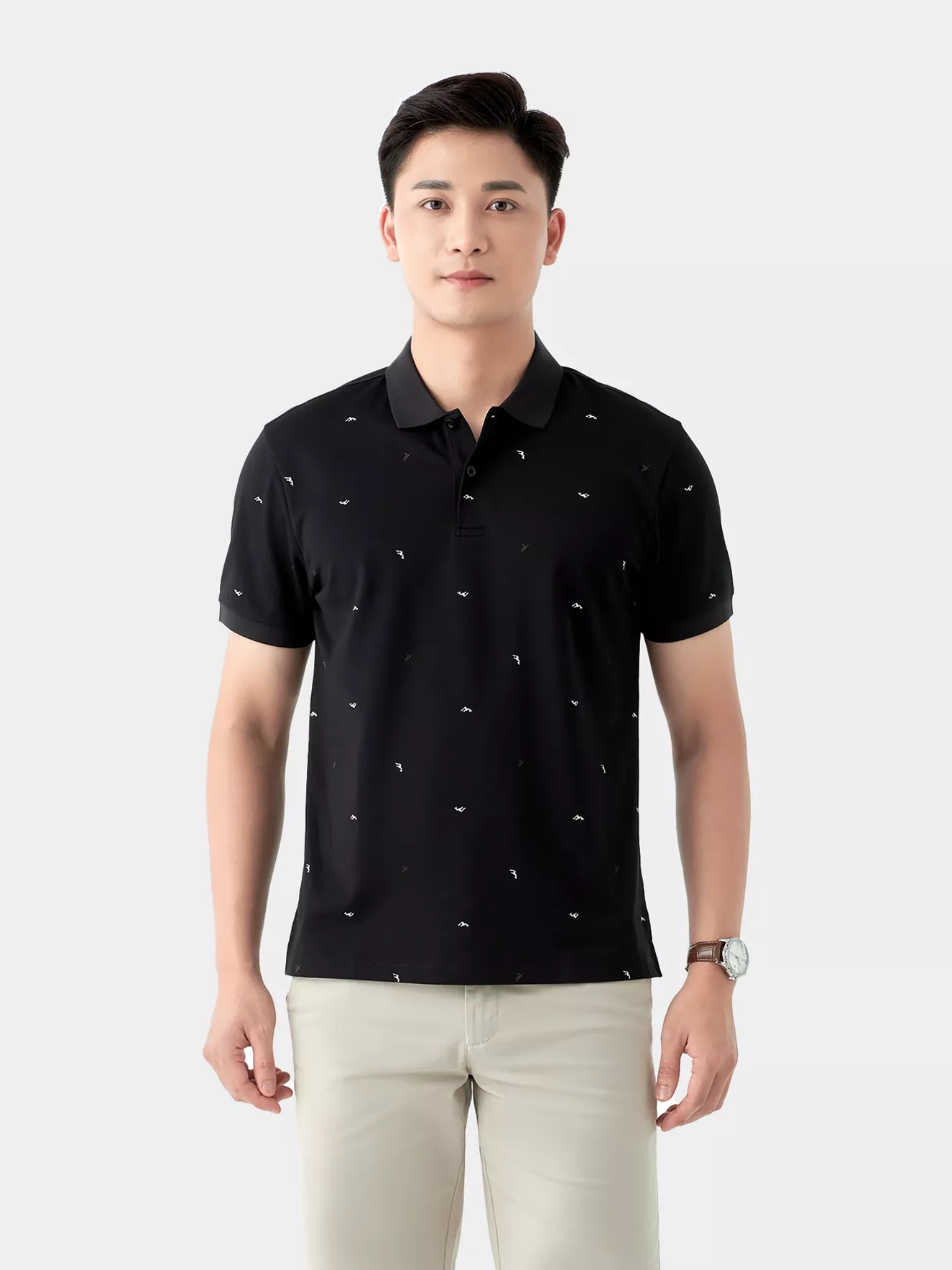 Áo Polo Nam 5S Fashion Họa Tiết In Tràn Slimfit APC24046