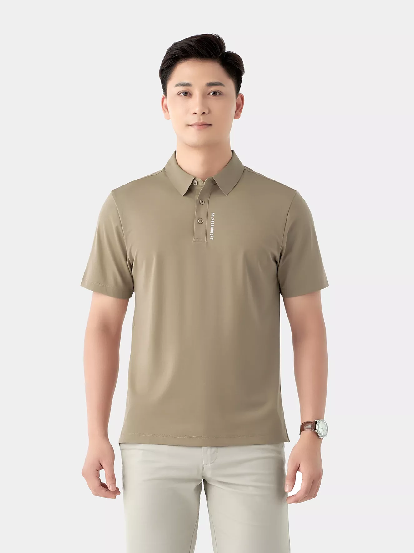 Áo Polo Nam 5S Fashion In Chữ Phom Regular APC24022