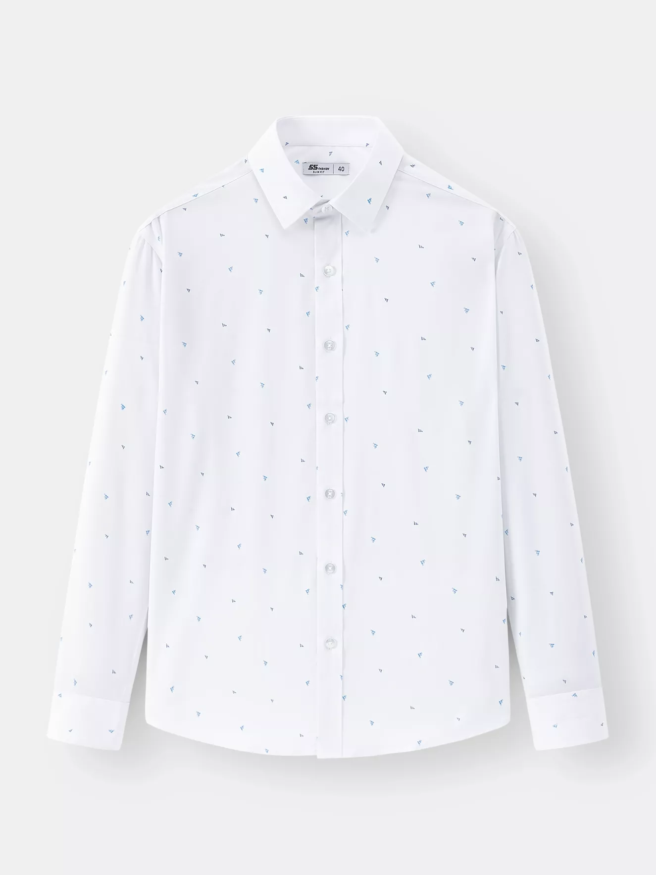 Áo Sơ Mi Nam Dài Tay 5S Fashion Họa Tiết Phom Slimfit ASM24045