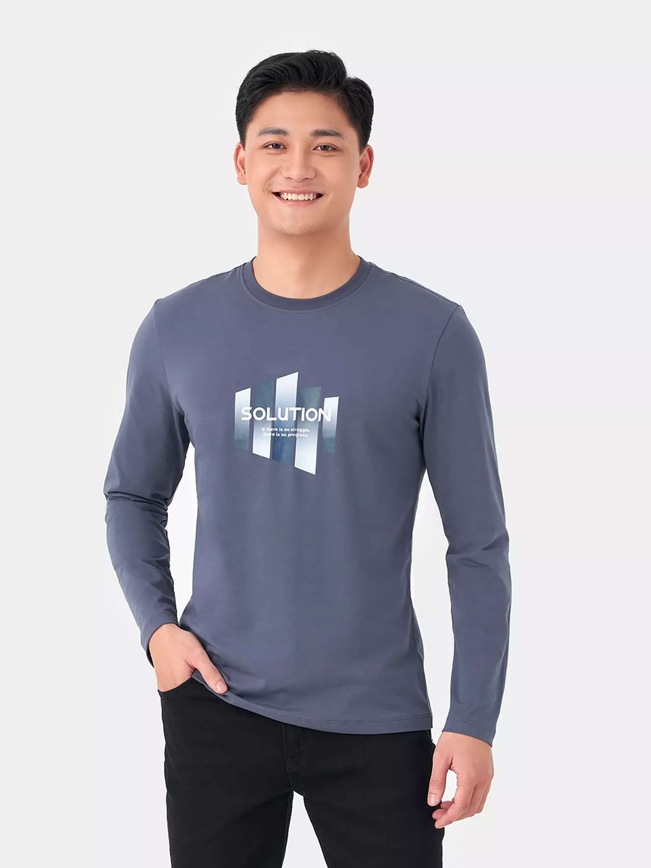 Áo Thun Dài Tay Cổ Tròn 5S Fashion Slimfit ATO23001