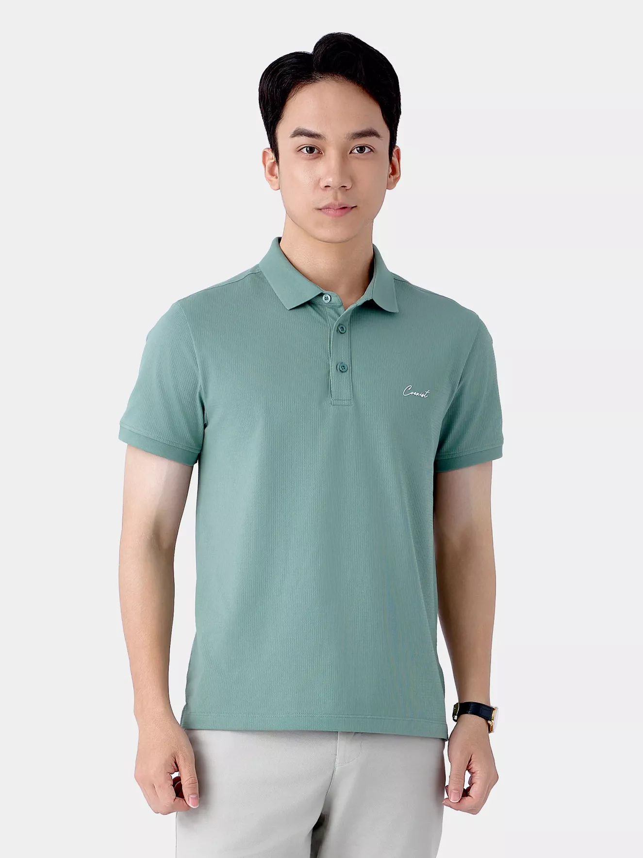 Áo Polo Nam 5S Fashion Dệt Hiệu Ứng Phom Slimfit APC25014