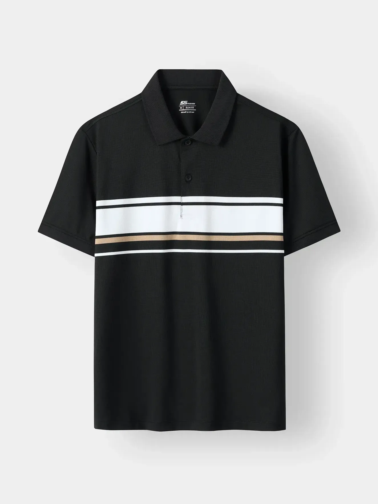 Áo Polo Nam 5S Fashion Phối Sọc Kẻ Ngang Phom M0APC26090