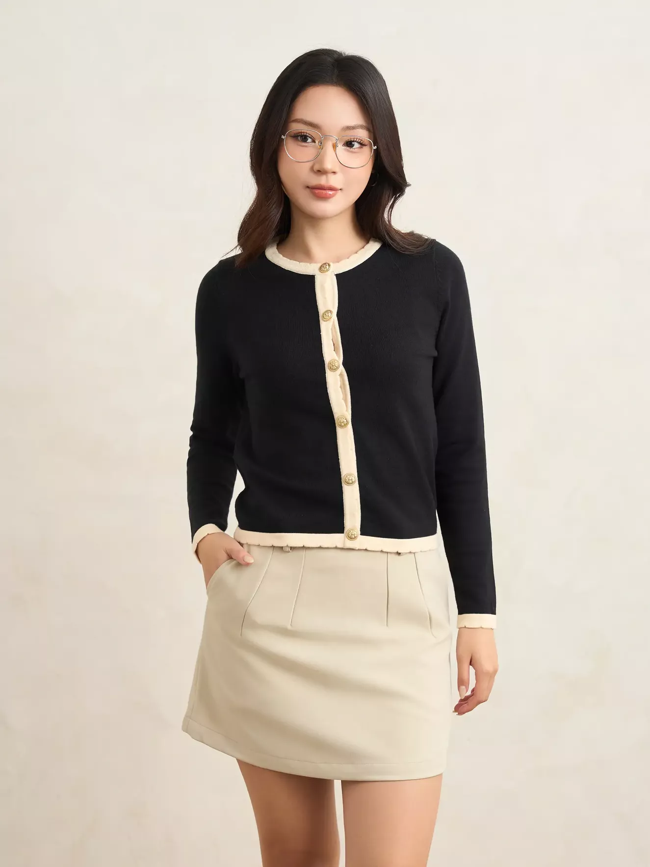 Áo Len Nữ Cardigan 5S Fashion Phom Regular W0ALE25008