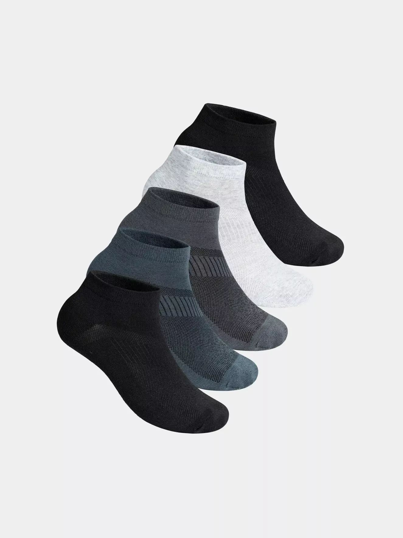 Combo 5 Đôi Tất Nam Cổ Lửng 5S Fashion Họa Tiết Đơn Giản 5C-Y0TAT24126