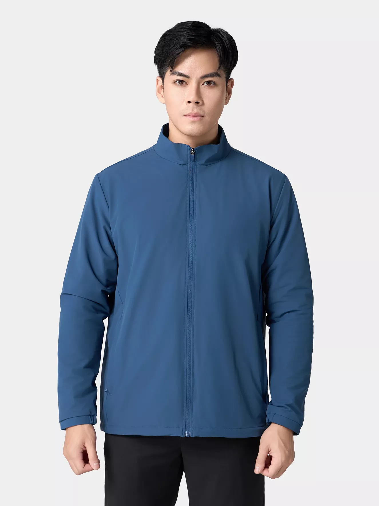 Áo Khoác Thời Trang Nam 5S Fashion Cổ Trụ Lót Nỉ Basic AKH24010