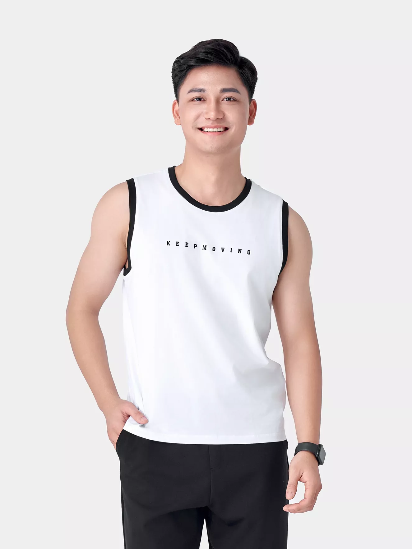 Áo Sát Nách Nam 5S Fashion In Chữ Regular ASN24005