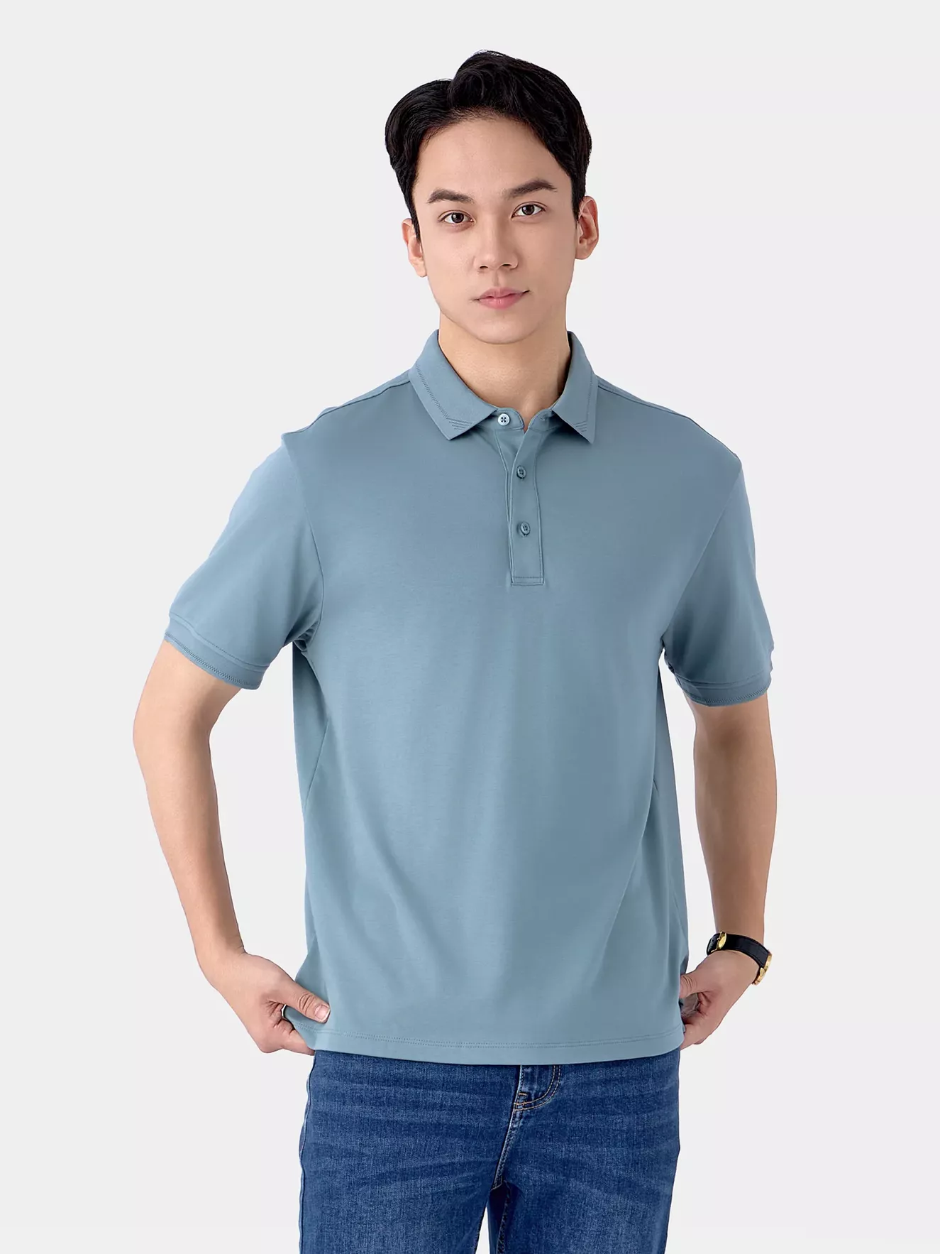 Áo Polo Nam 5S Fashion Dệt Jacquard Phom Regular APC25021