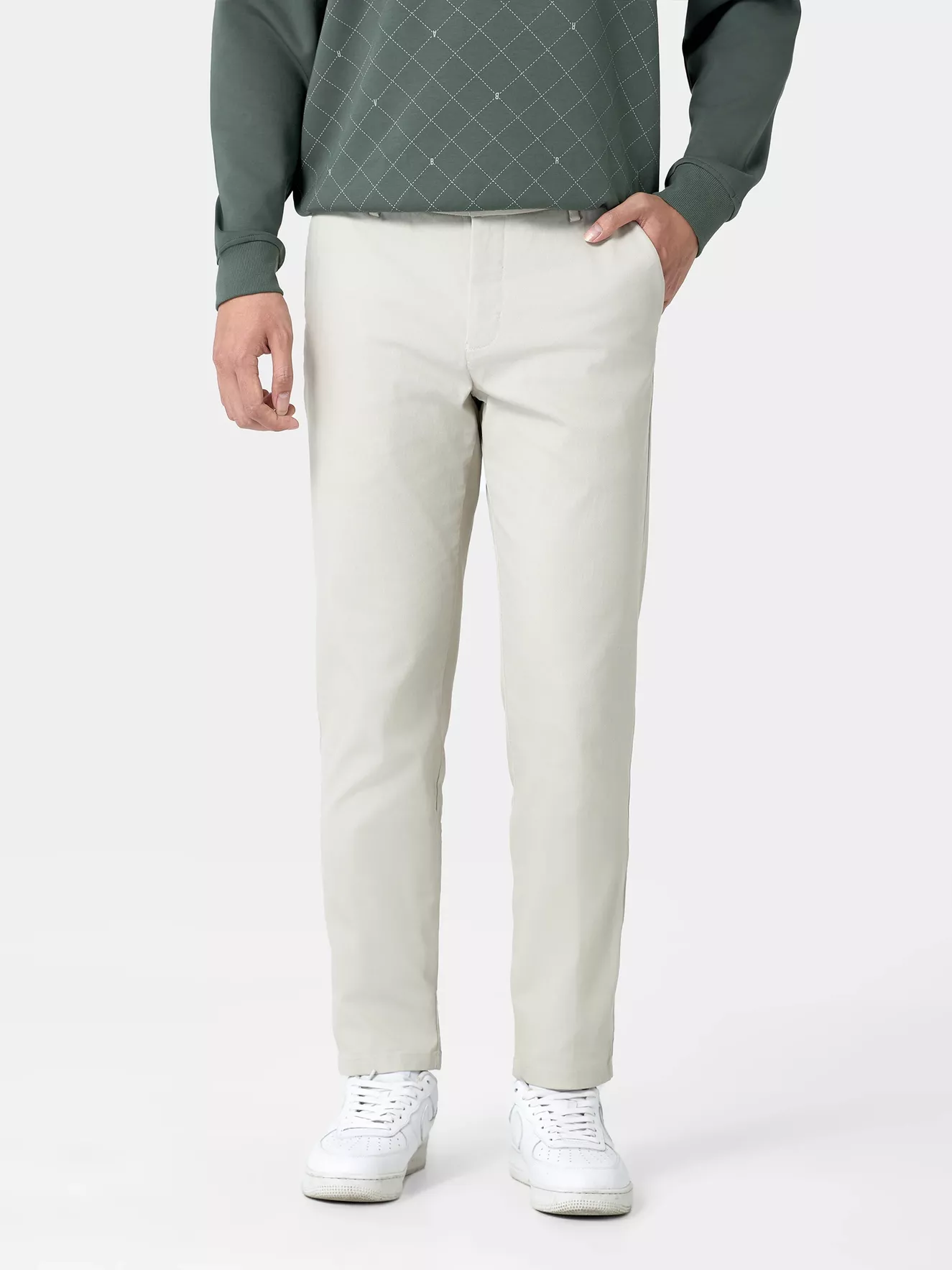 Quần Dài Kaki Nam 5S Fashion Cạp Smart-Waist Slimfit QKK24104